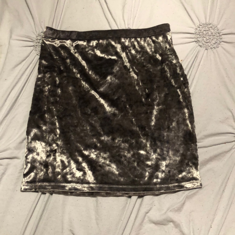 green velvet skirt